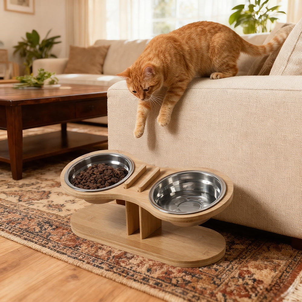 Enhance Your Pet's Dining Experience with Our Adjustable Tilted Pet Feeding Stand